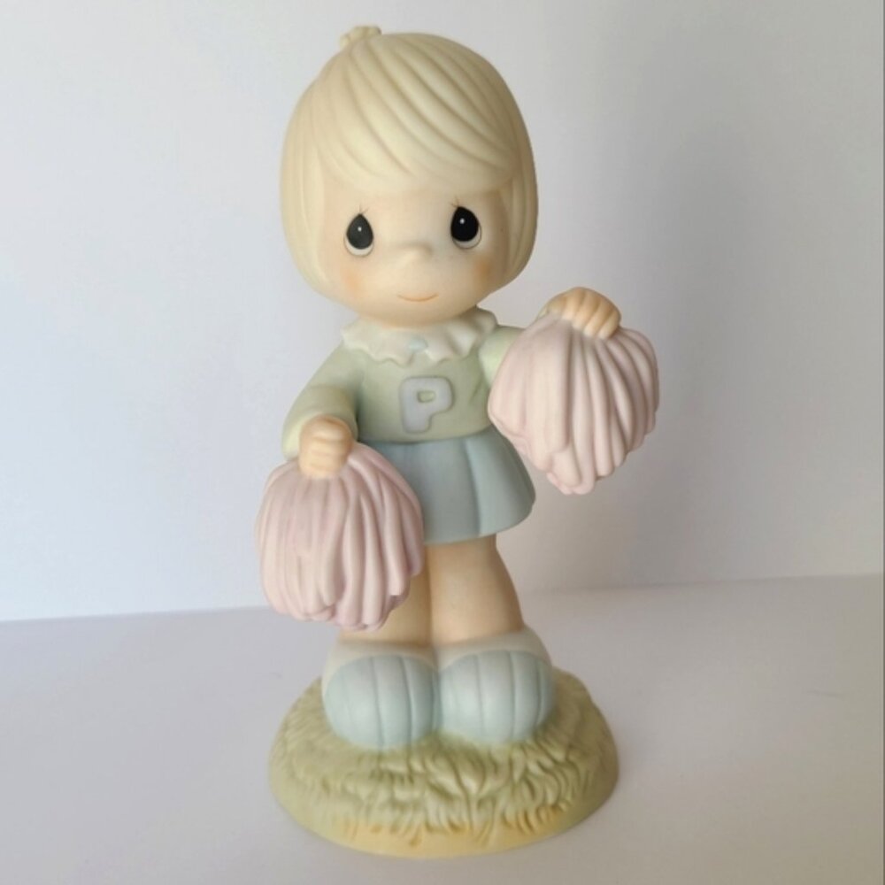Vintage Precious Moments Cheers to the Leader Cheerleader Collectible Figurine
